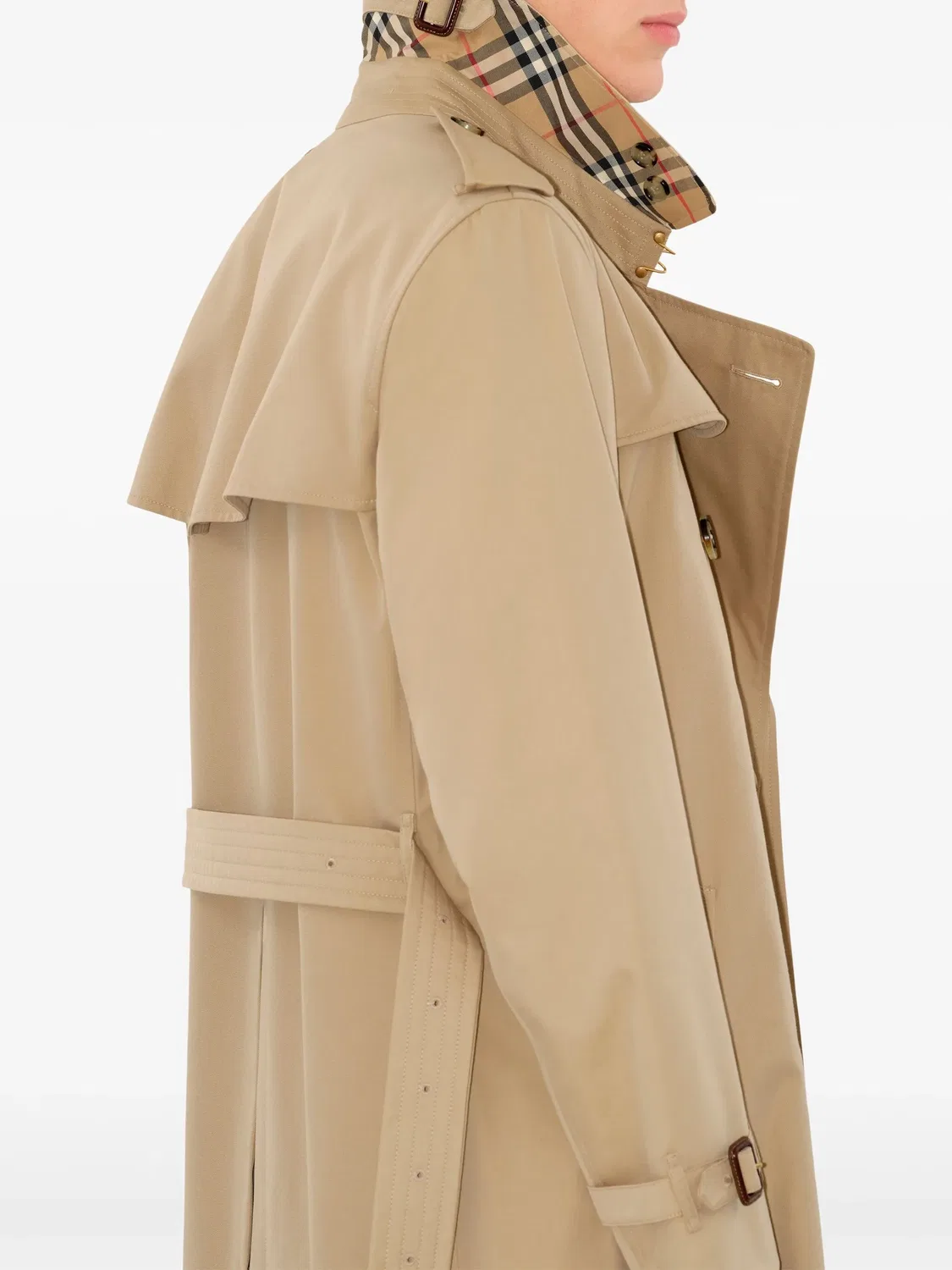 Плащ Heritage Kensington с поясом Burberry, архивный бежевый — фото 4