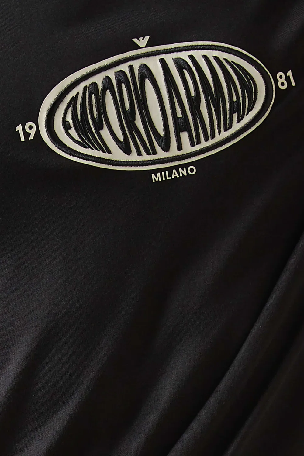 Футболка с коротким рукавом с логотипом Emporio Armani, черный — фото 4