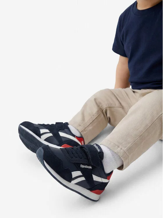 Кроссовки Reebok, темно-синий, для детей, на липучке