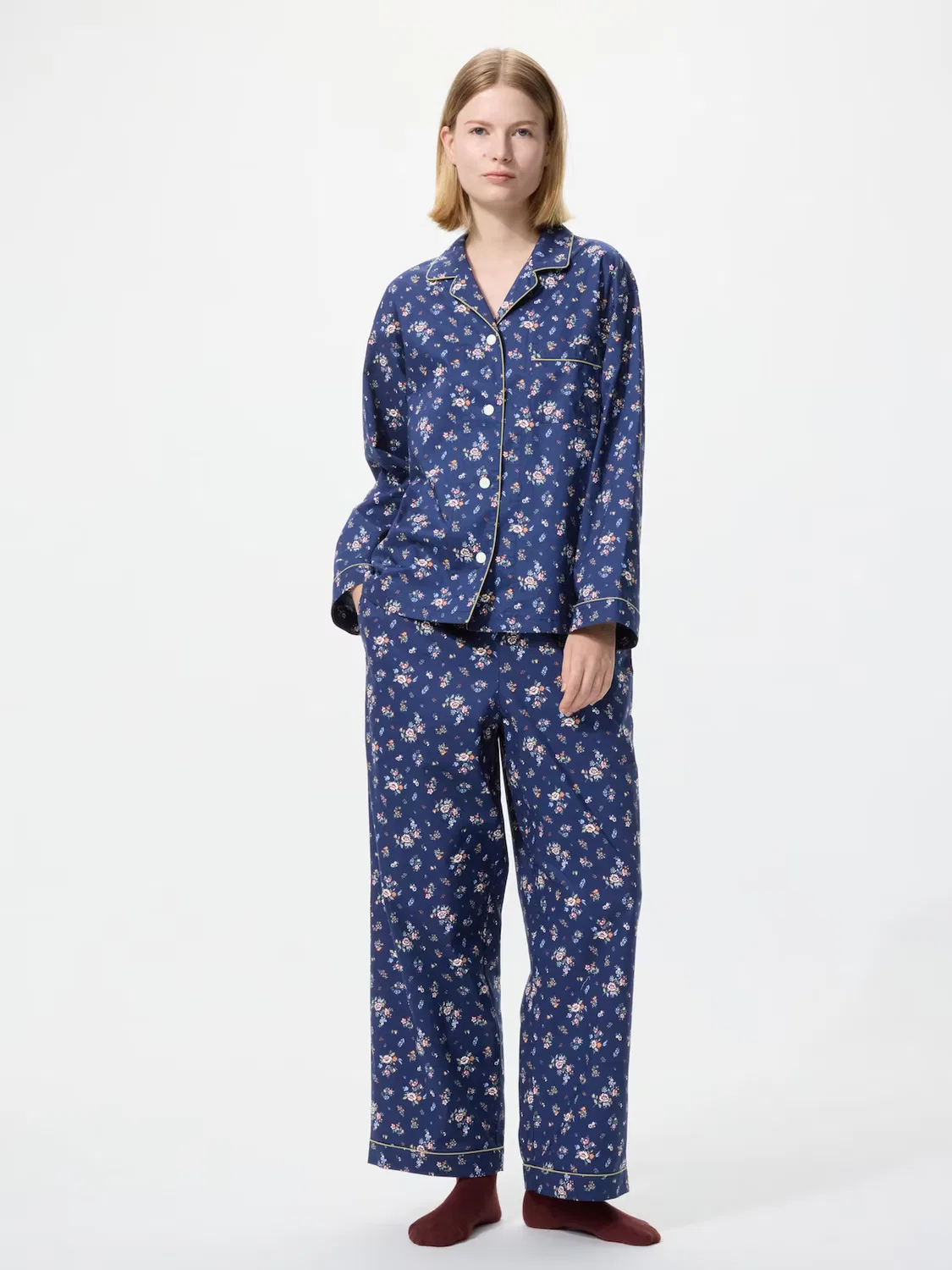 Пижама Uniqlo, для дома и сна, темно-синий