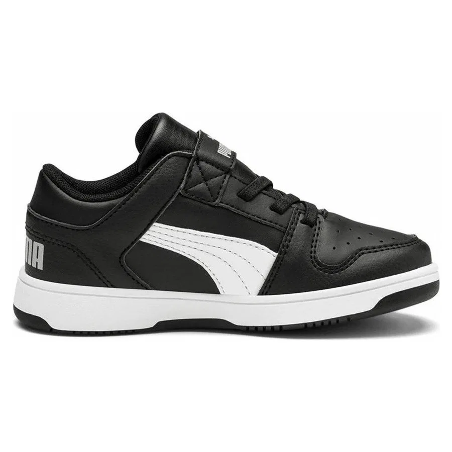 Кроссовки детские с закрытой пяткой Puma Pm Rebound Layup Lo SL V PS, Черный — фото 2