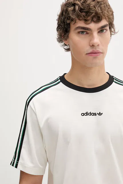 Футболка из полиэстера T-shirt Adidas Originals, бежевый — фото 4