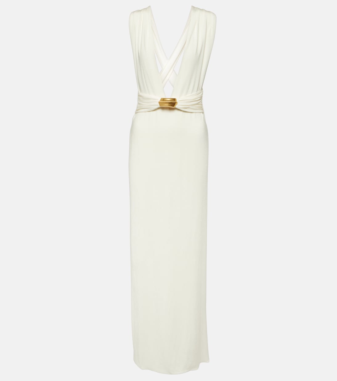 

Платье из джерси с вырезом Tom Ford, Pearl White