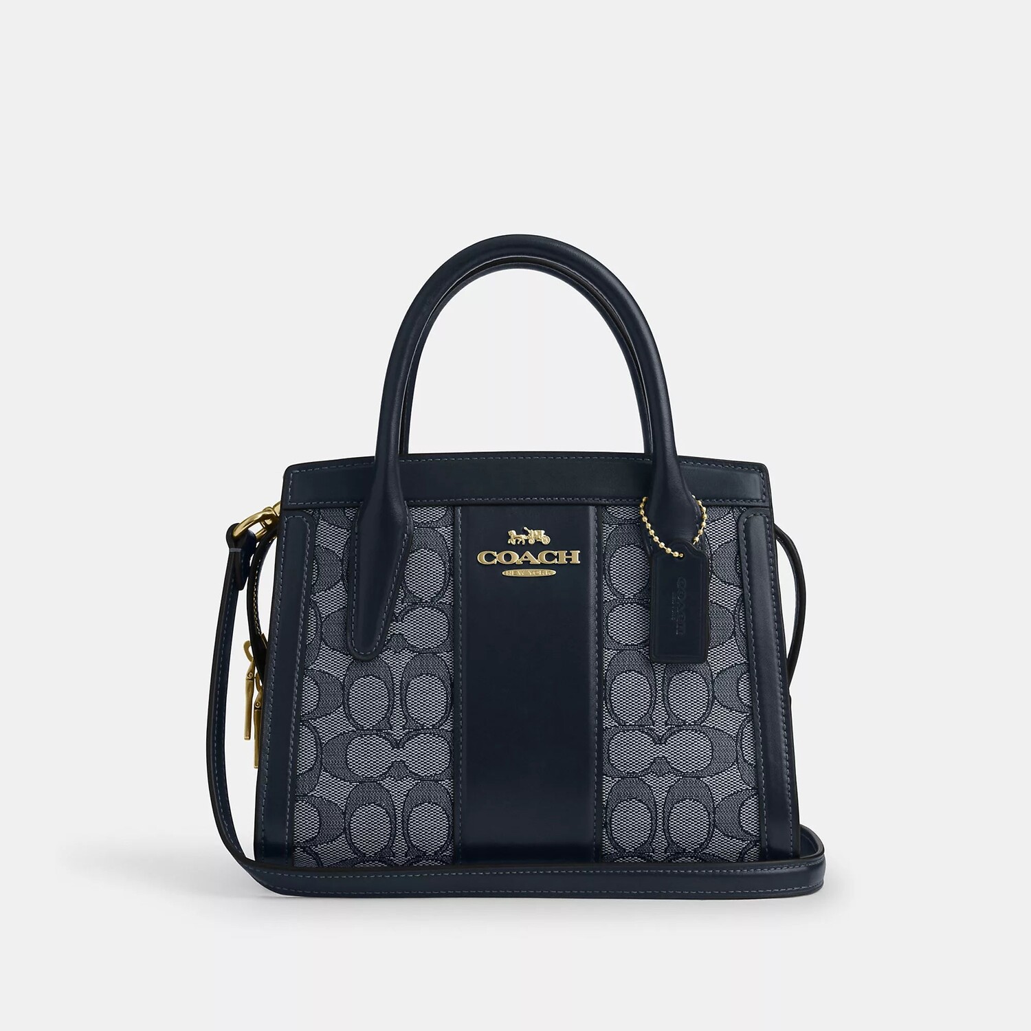 

Сумка Carryall Andrea из фирменного жаккарда Coach Outlet, цвет Navy/Midnight Navy