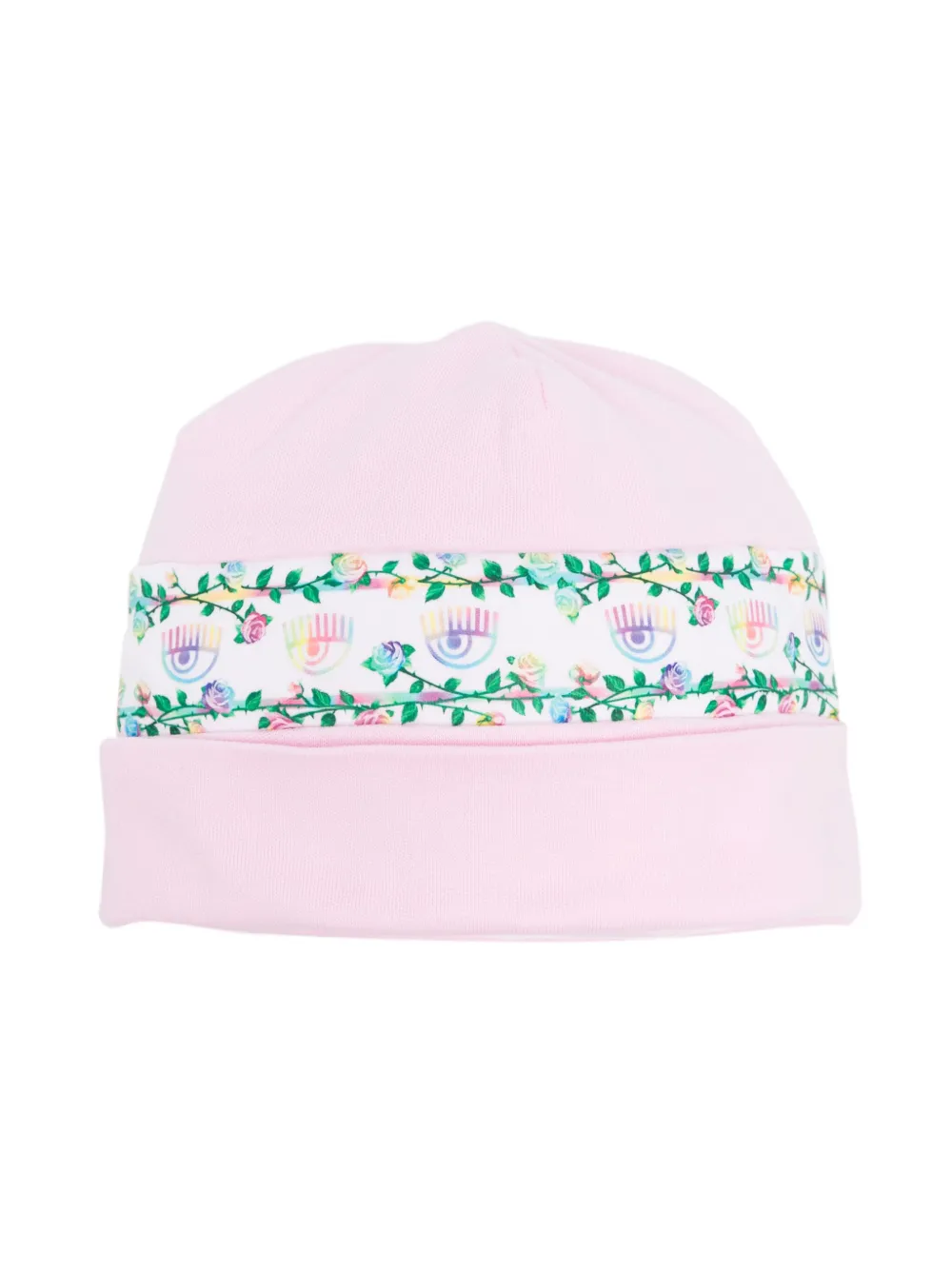 

Шапка бини с принтом Eyelike Chiara Ferragni Kids, розовый