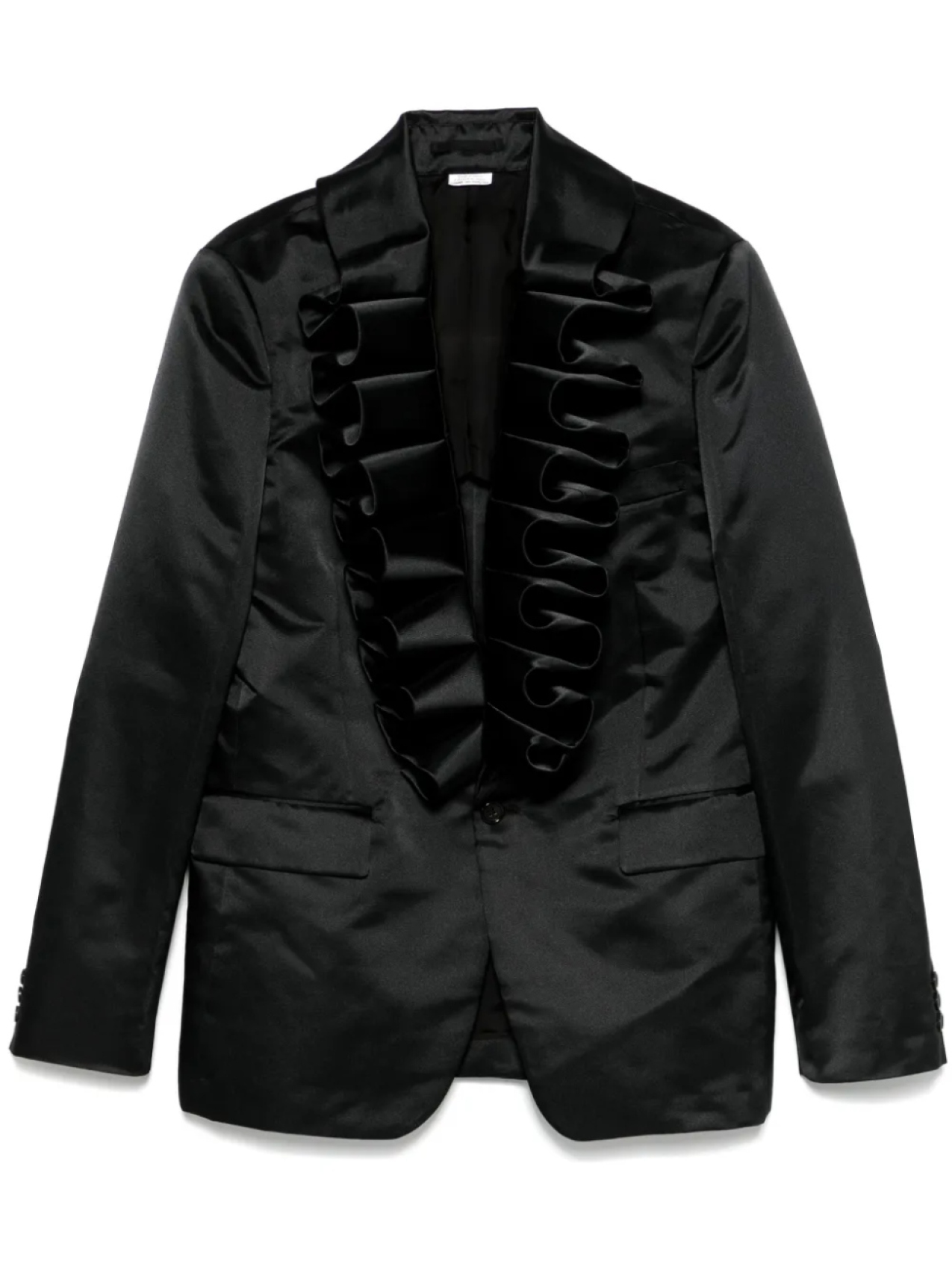 

Comme des Garçons Homme Plus пиджак с оборками, черный