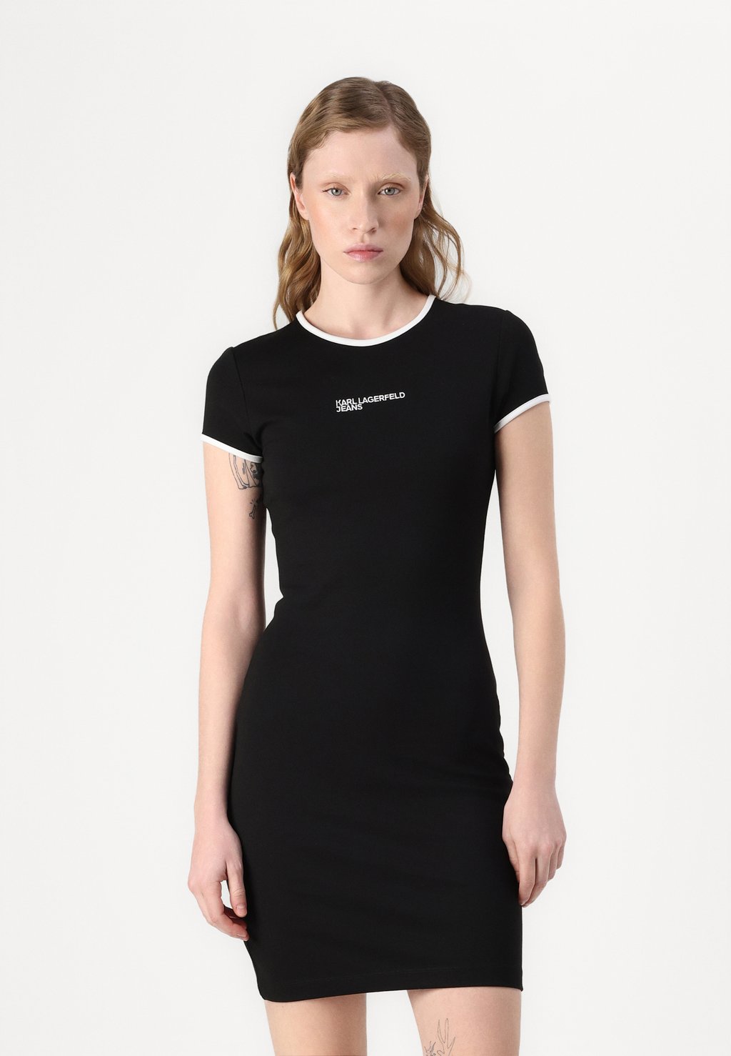 

Платье из джерси CAP SLEEVE MILANO DRESS Karl Lagerfeld Jeans, черный