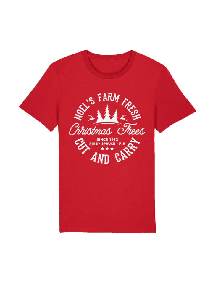 

Футболка F4NT4STIC T-Shirt Weihnachts Trees Farm Retro Sign, красный