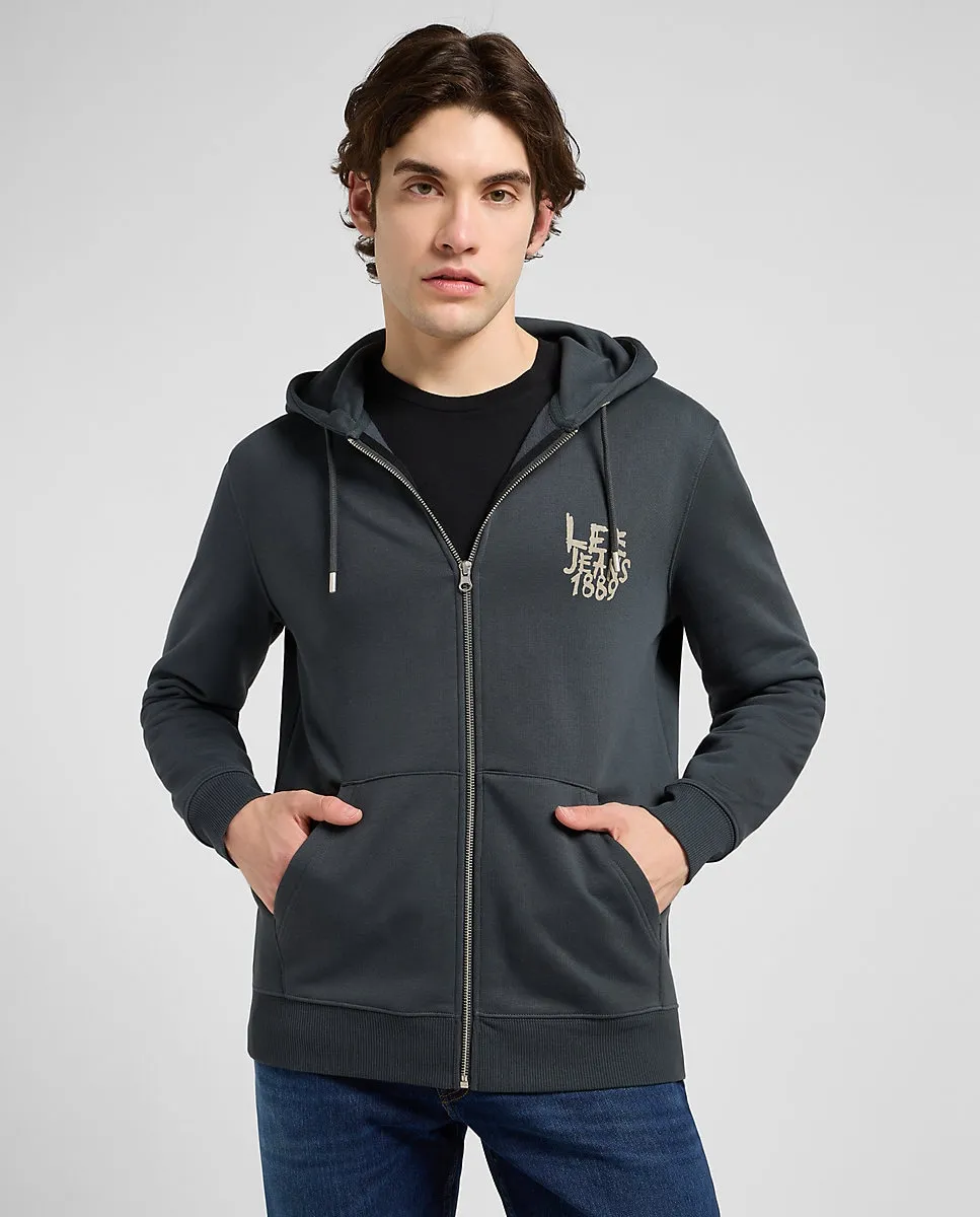 

Мужская толстовка на молнии с капюшоном Lee, темно-серый