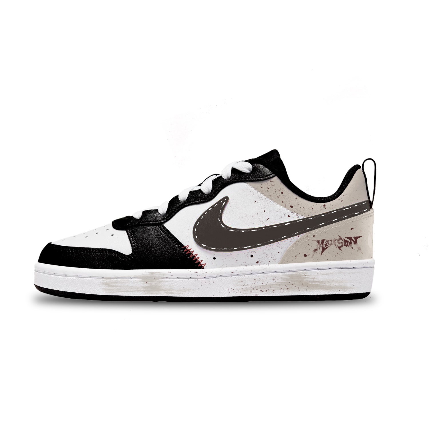 

Court Borough Vintage Caramel низкие детские скейтбординг кроссовки Unisex Nike, белый