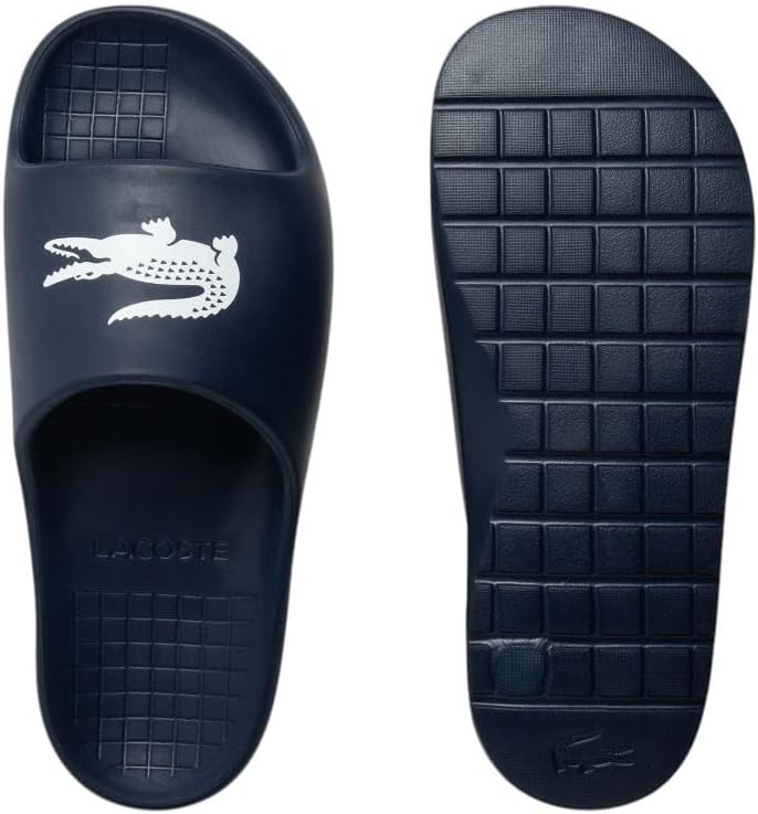 Мужские кроссовки Lacoste Serve Slide 2.0, белый/синий/темно-синий — фото 4