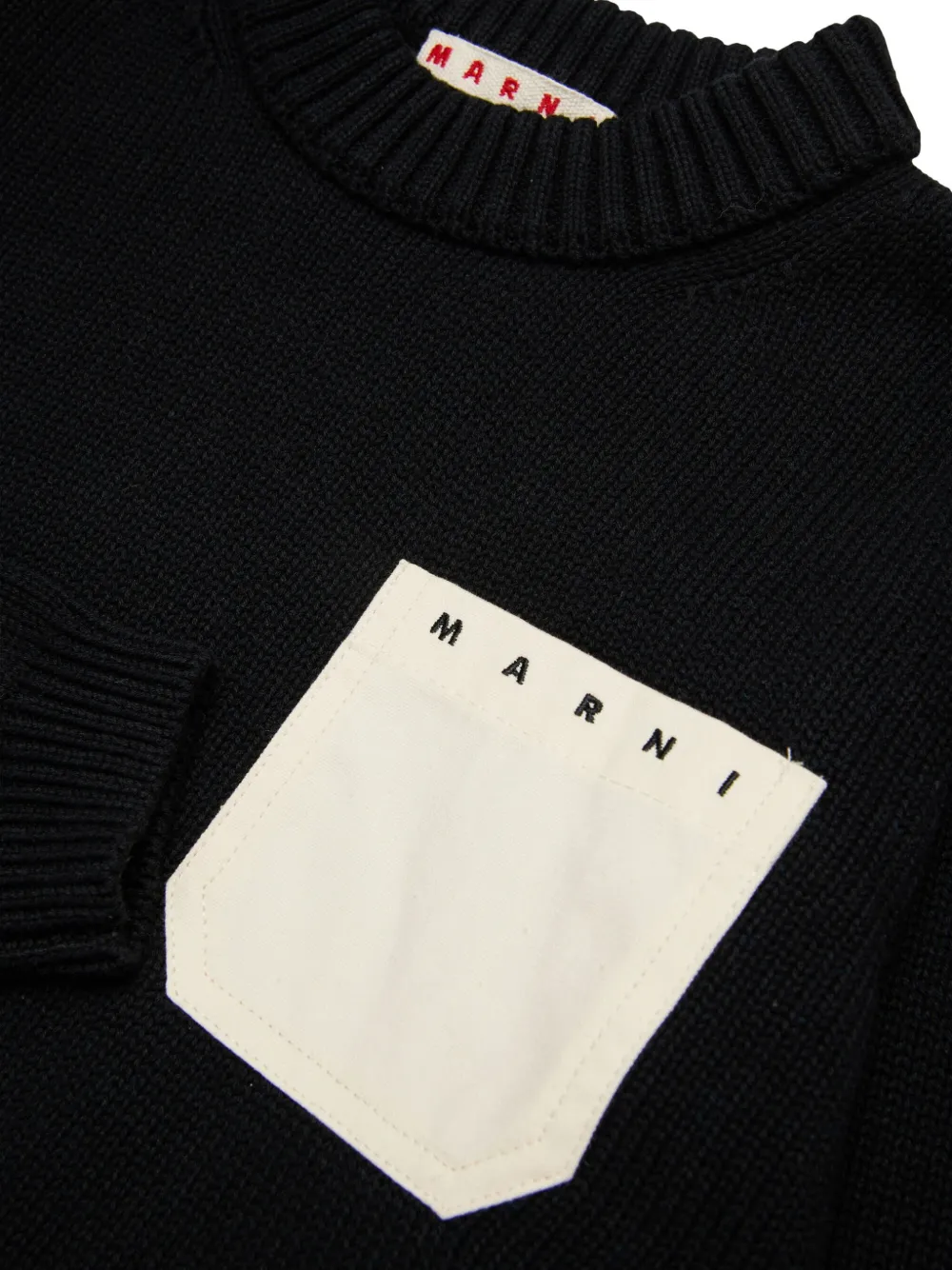 Толстовка с накладным карманом Marni Kids, черный — фото 3
