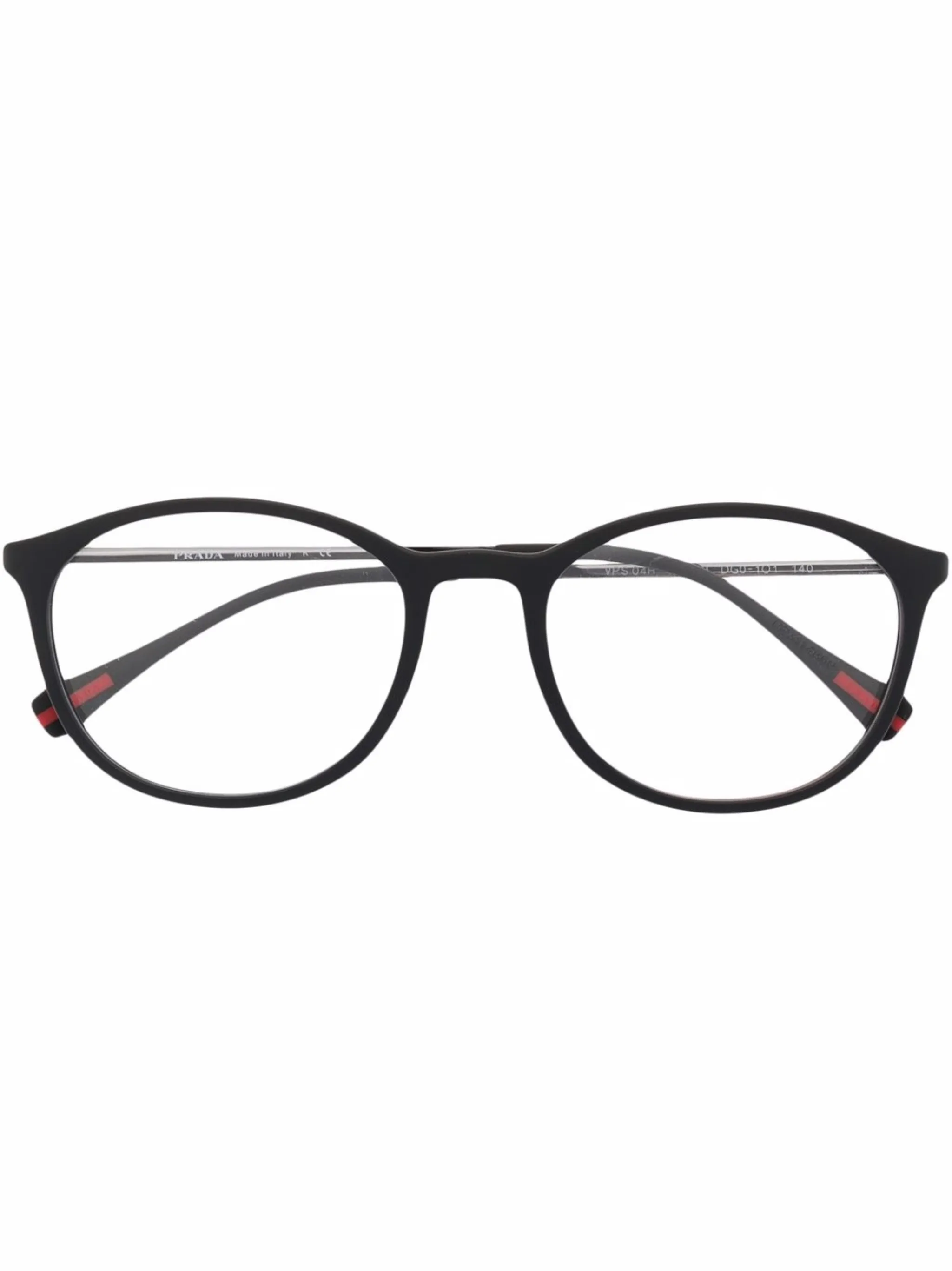 

Очки в овальной оправе Prada Eyewear, черный
