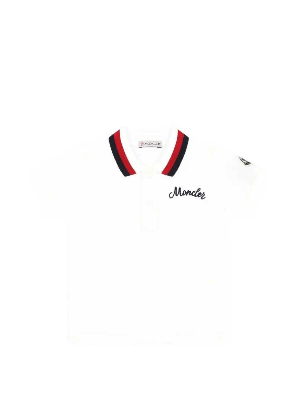 

Поло с вышитым логотипом Moncler Enfant, белый