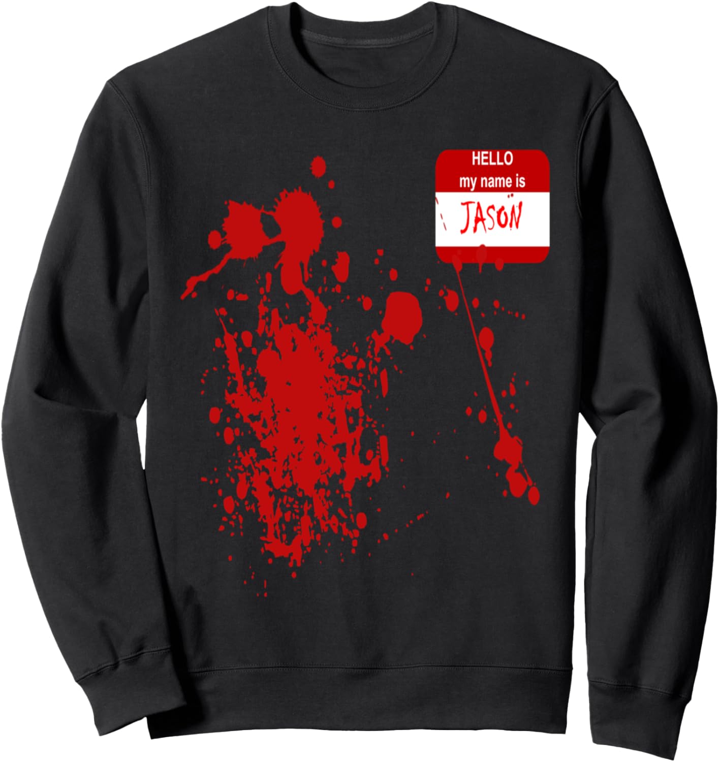 

Привет, меня зовут Джейсон - забавная толстовка для костюма на Хэллоуин Halloween Costumes For Men, Women And Children, черный