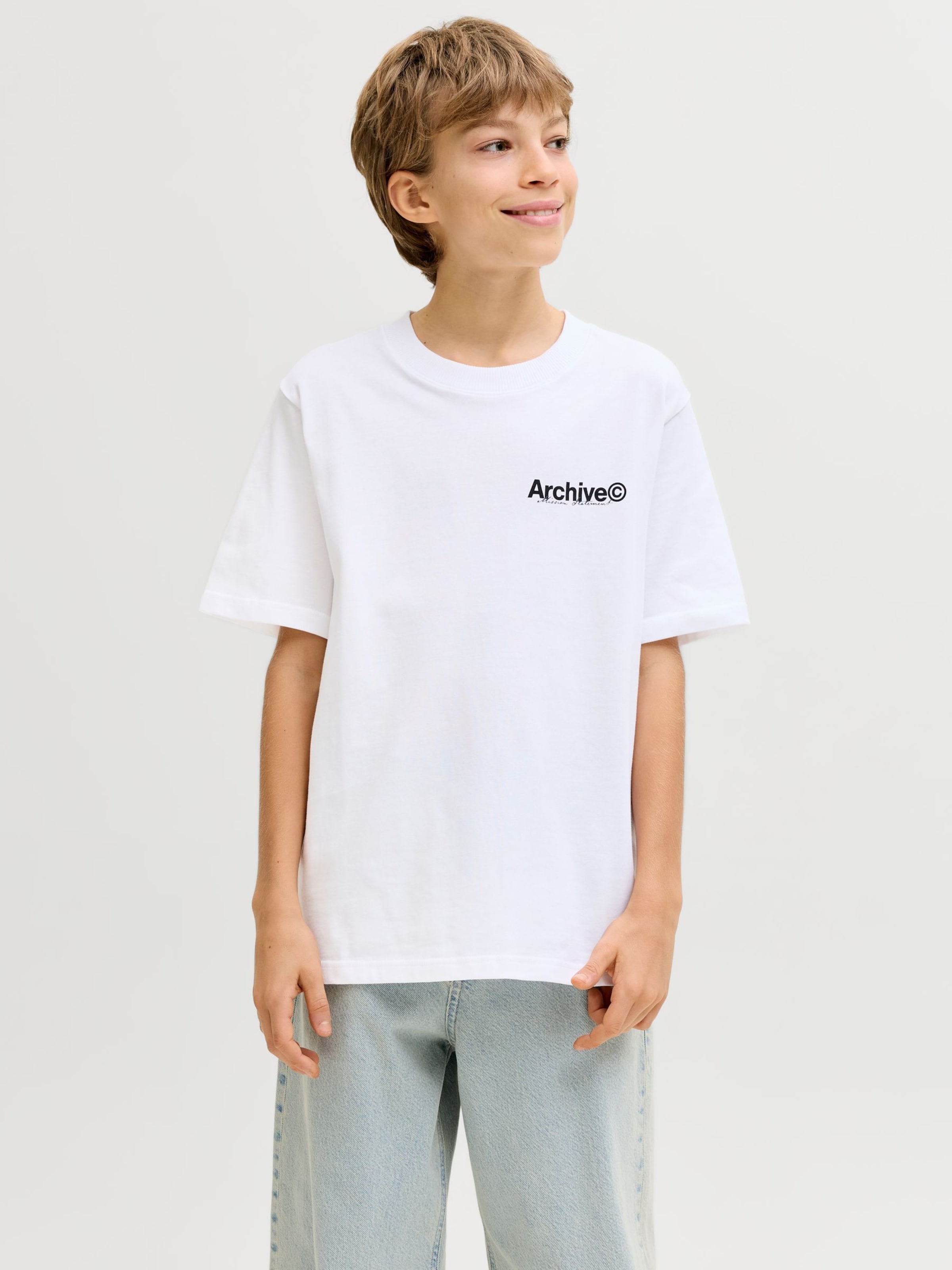 Jack & Jones Junior Футболка в белом цвете — фото 3
