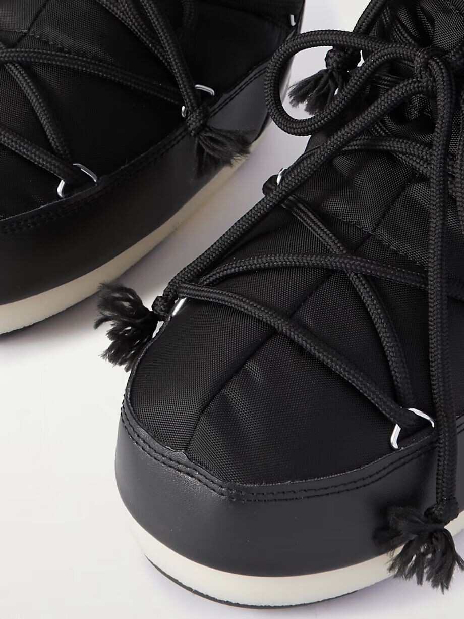 Зимние ботинки Moon Boot Icon Light Low из искусственной кожи, черный — фото 4