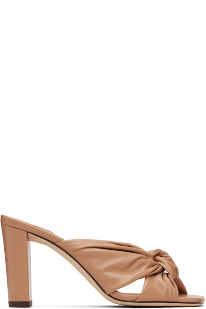 Бежевые босоножки на каблуке Avenue 85 Jimmy Choo