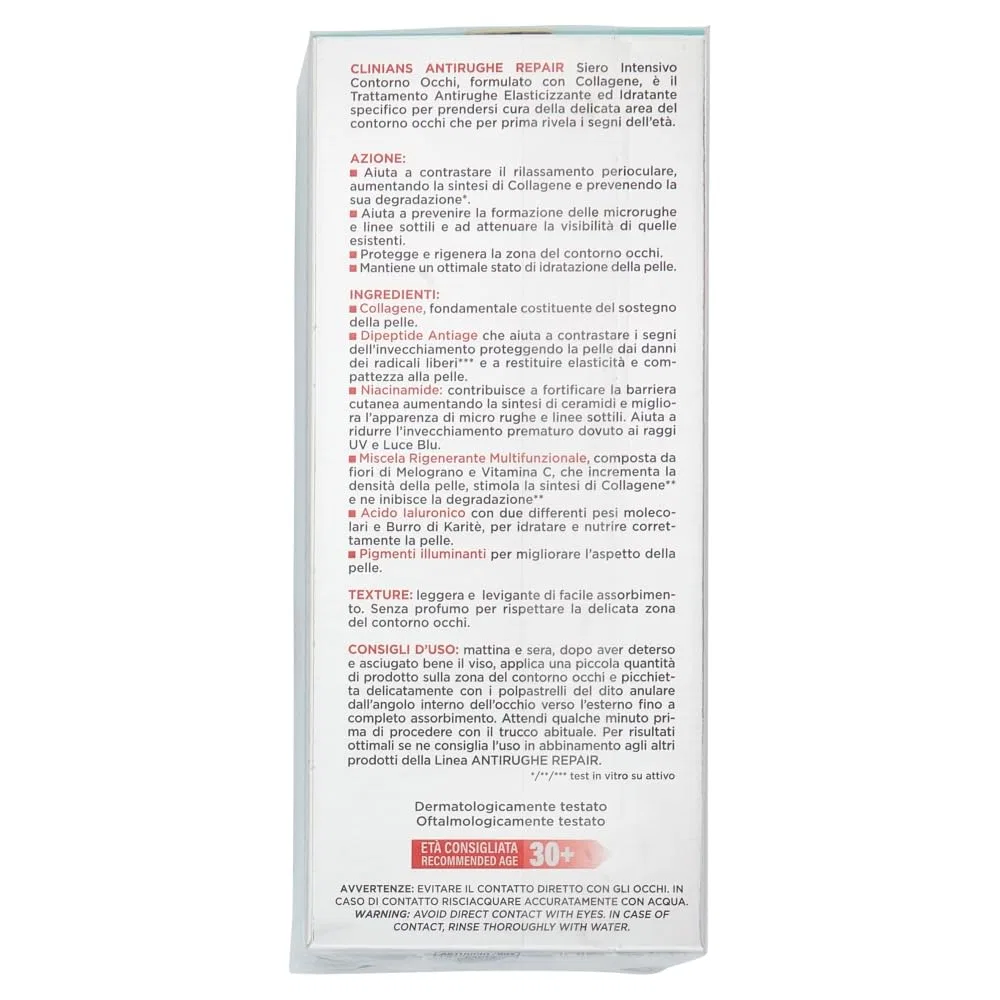 Интенсивная восстанавливающая сыворотка CLINIANS Anti-Wrinkle Repair для контура глаз, 15 мл Clinians — фото 3