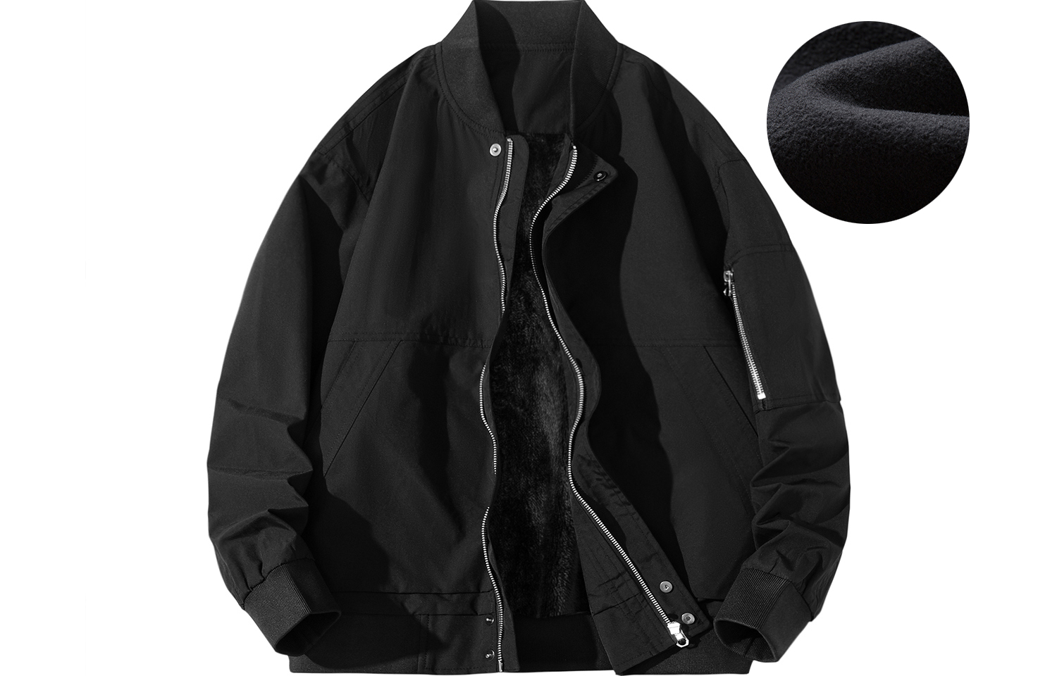 

JEANSWEST Куртка Unisex, Black [Fleece-Lined]