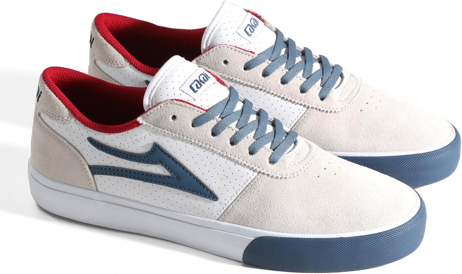 Мужские скейтбордические кроссовки Lakai Manchester - низкие кеды для скейтборда, белый — фото 4