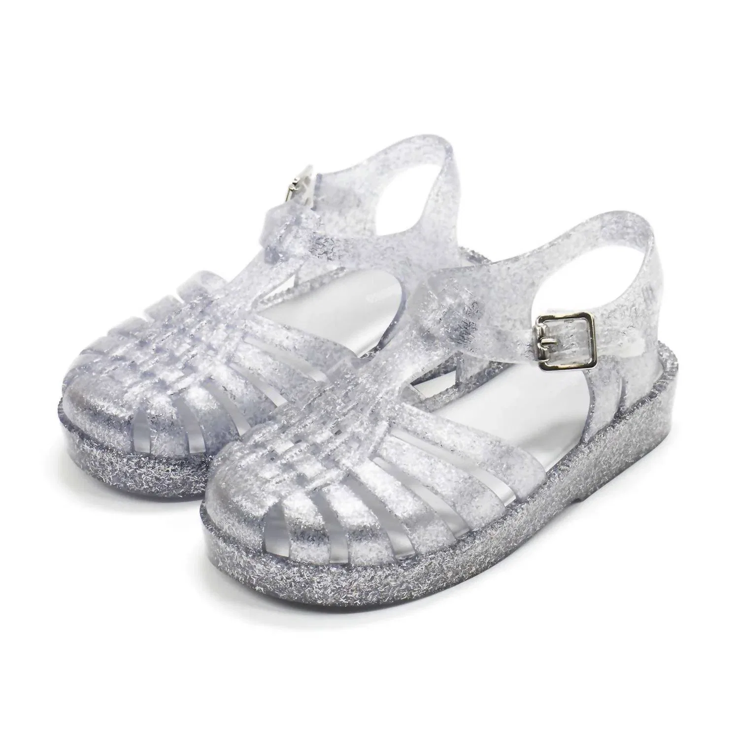 Детские сандалии для девочек с открытым носом Possession Jelly Mini Melissa, Clear Glitter — фото 2