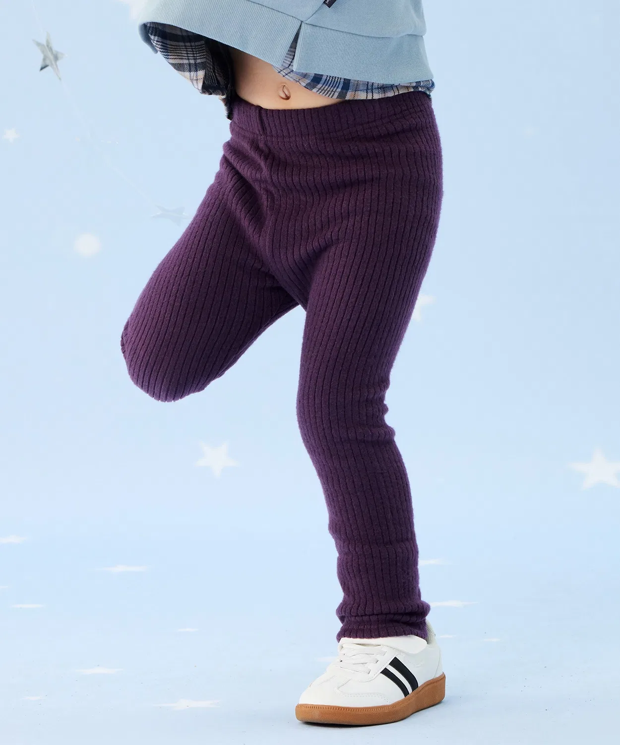 Детские утепленные лосины с начесом Slim Fit combimini, Dark Purple