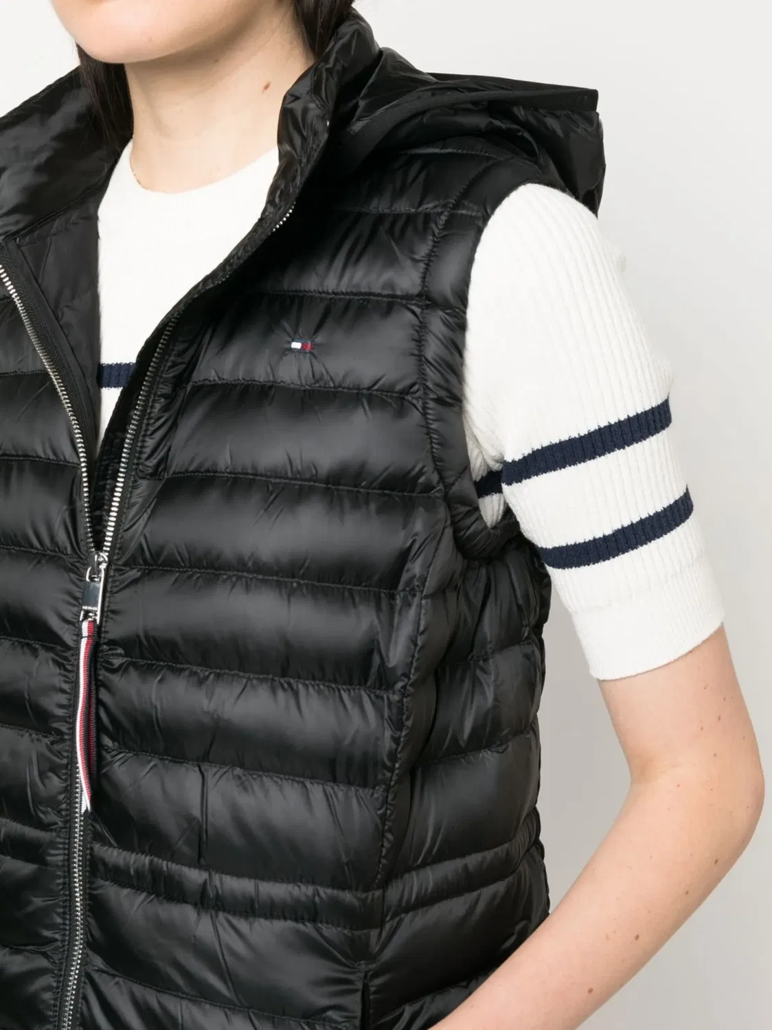 Tommy Hilfiger Стеганый жилет на молнии, черный — фото 3