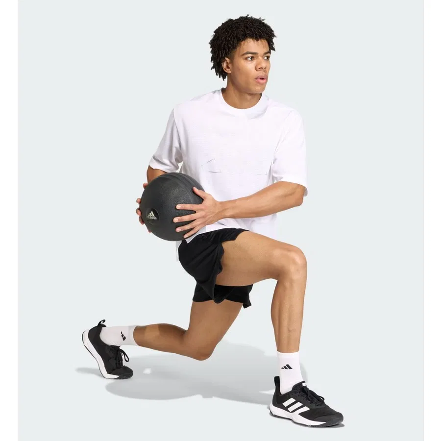 Мужская футболка из сетки с длинным рукавом Pl Es Mesh T adidas, Белый — фото 3