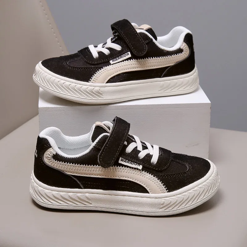 Детские кеды на шнуровке Black Beige WARRIOR — фото 4