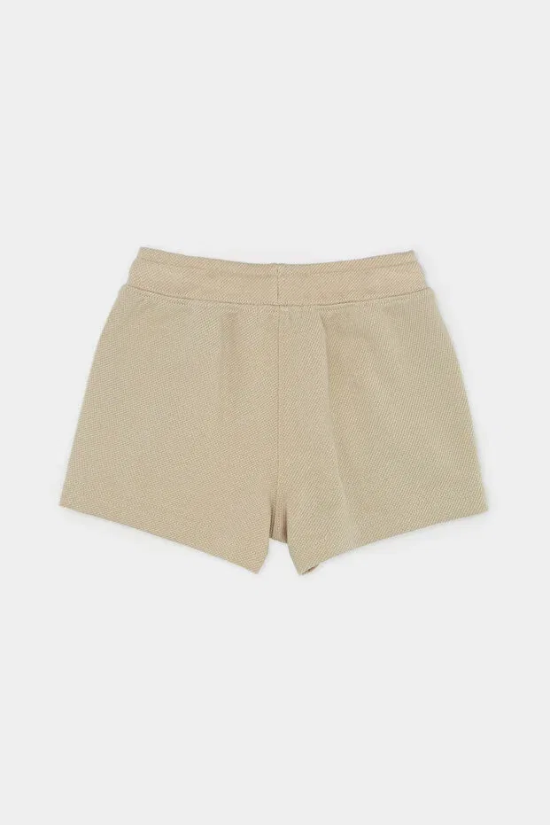 Детские шорты для девочек с завязками на поясе Panço, Beige — фото 2