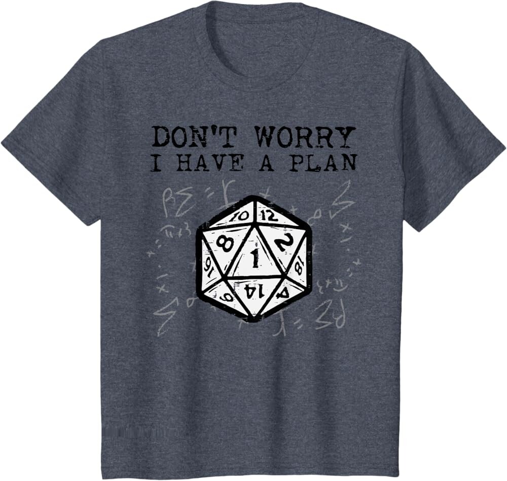 

Детская футболка RPG Gamer Dont Worry I Have Plan, темно-синий