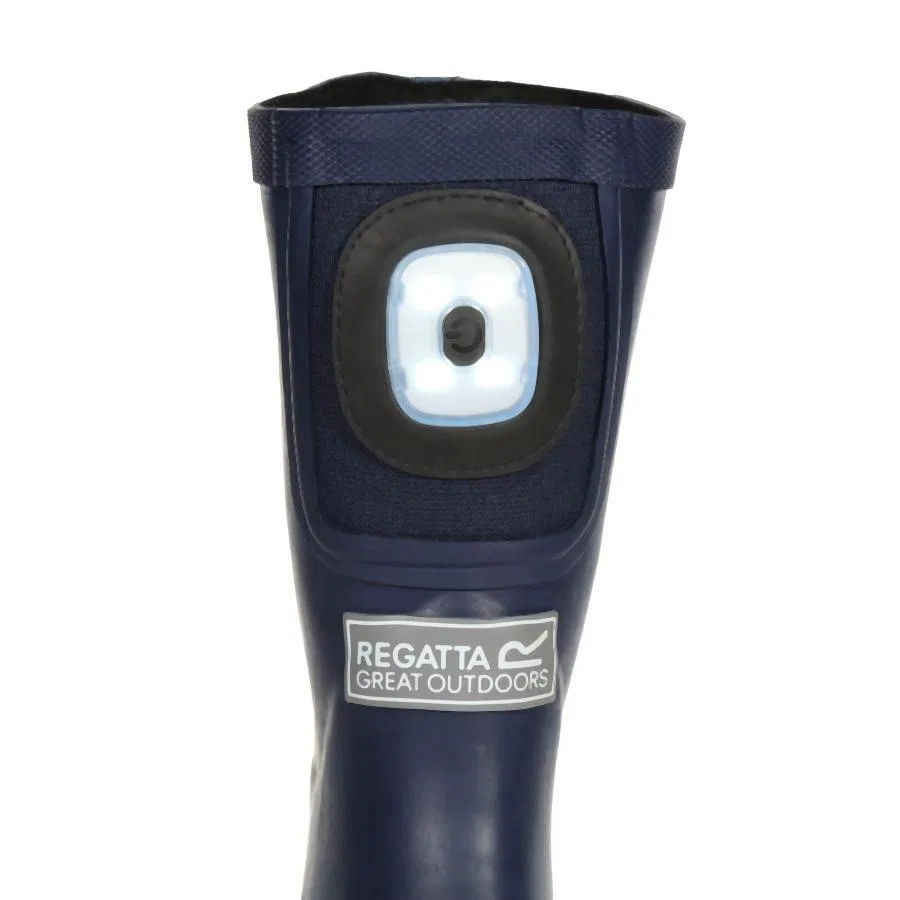 Детские резиновые сапоги с фонариком Fairweather Shine Brite Light Regatta, Navyblau — фото 2