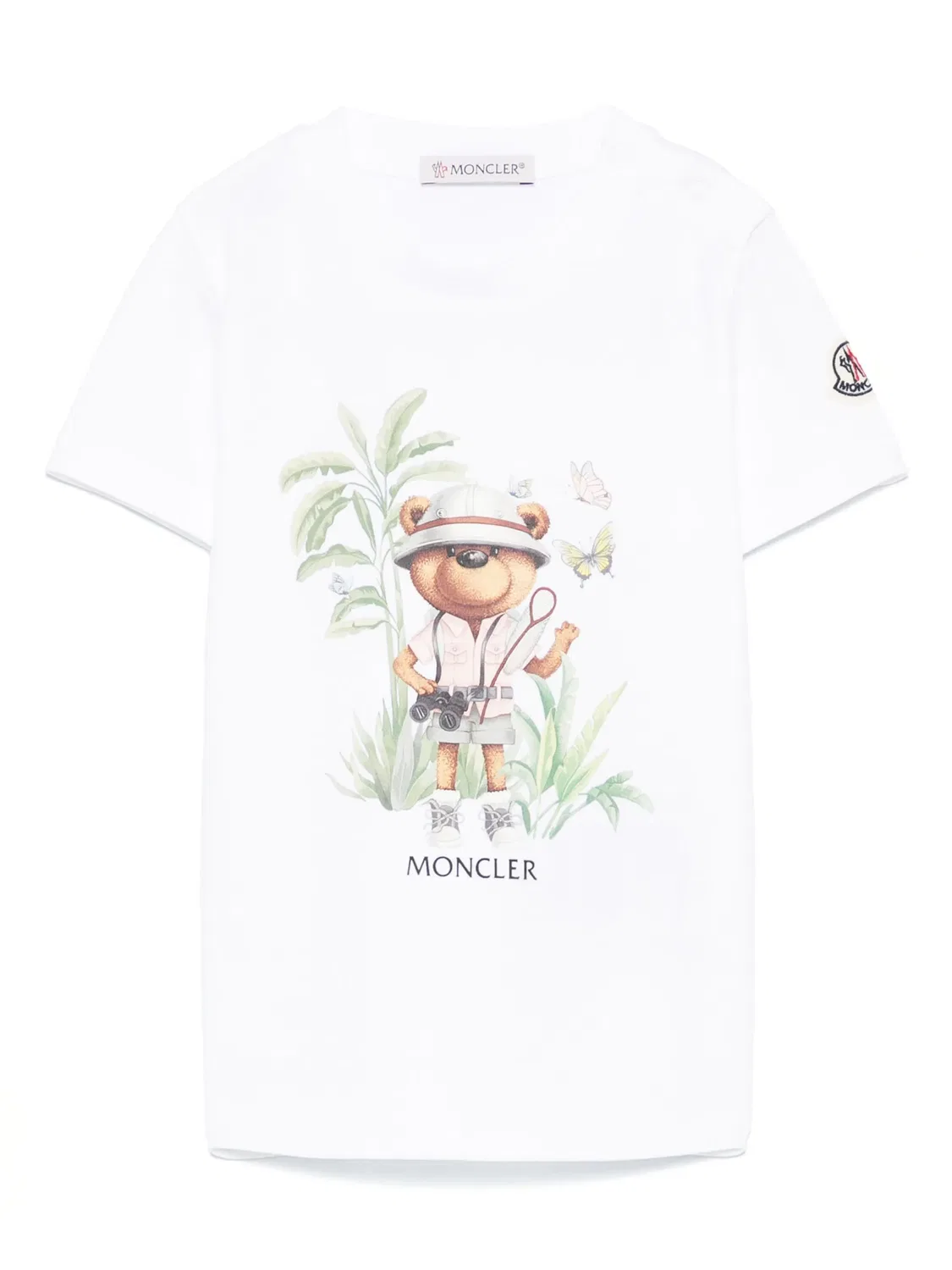 Футболка с мотивом медвежонка Moncler, белый