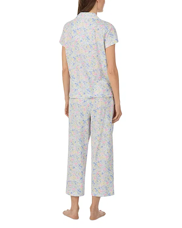 Женский комплект пижамы с коротким рукавом и принтом Ralph Lauren, Blue Print — фото 3
