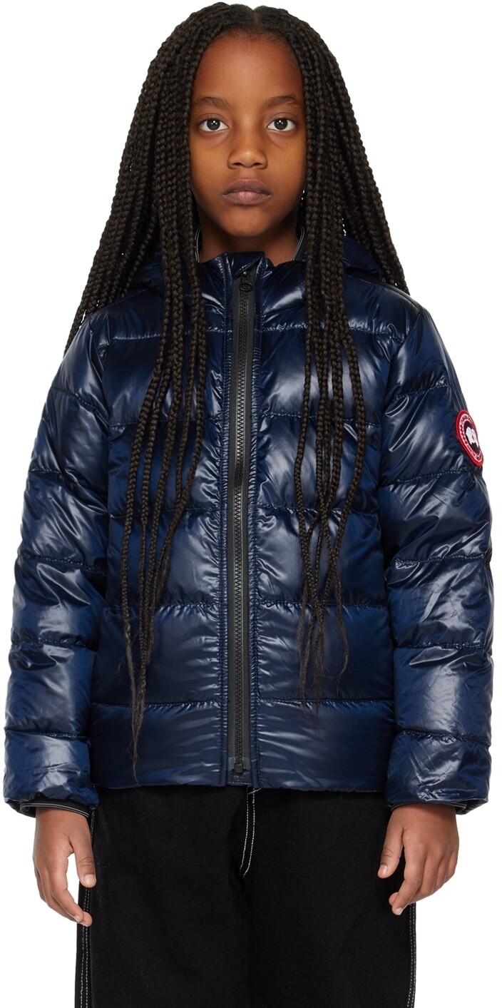 

Детская темно-синяя пуховая куртка с капюшоном Crofton Canada Goose Kids, Синий, Детская темно-синяя пуховая куртка с капюшоном Crofton Canada Goose Kids