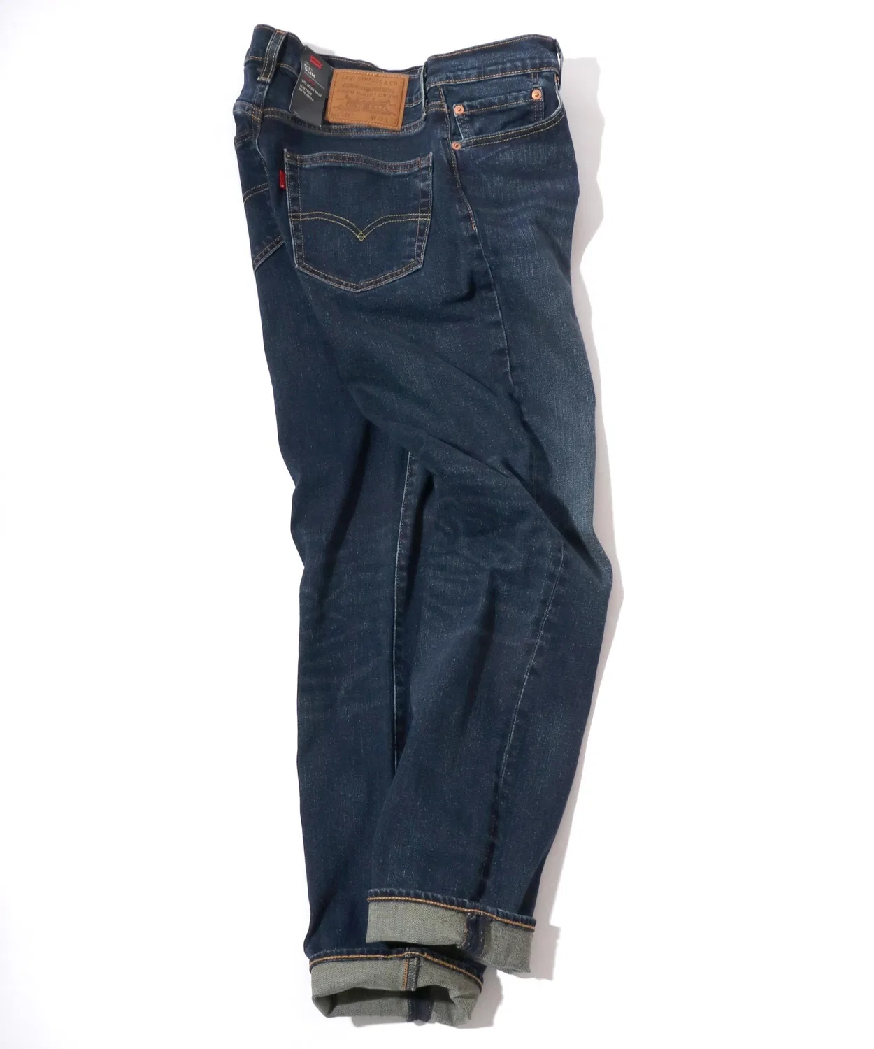 Мужские джинсы slim fit straight с брендовой вышивкой Levi's 511, Dark Indigo Blue