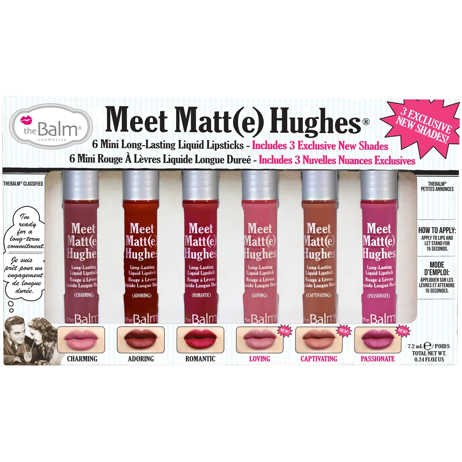 

The Balm Meet Matt(e) Hughes набор №3: мини-жидкая помада, 6x1,2 мл