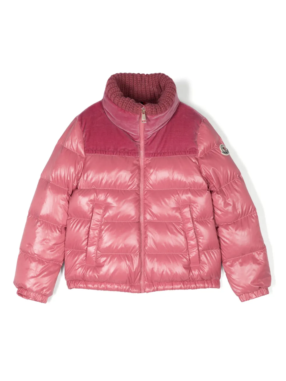 

Пуховик Auffrique Moncler Enfant, розовый