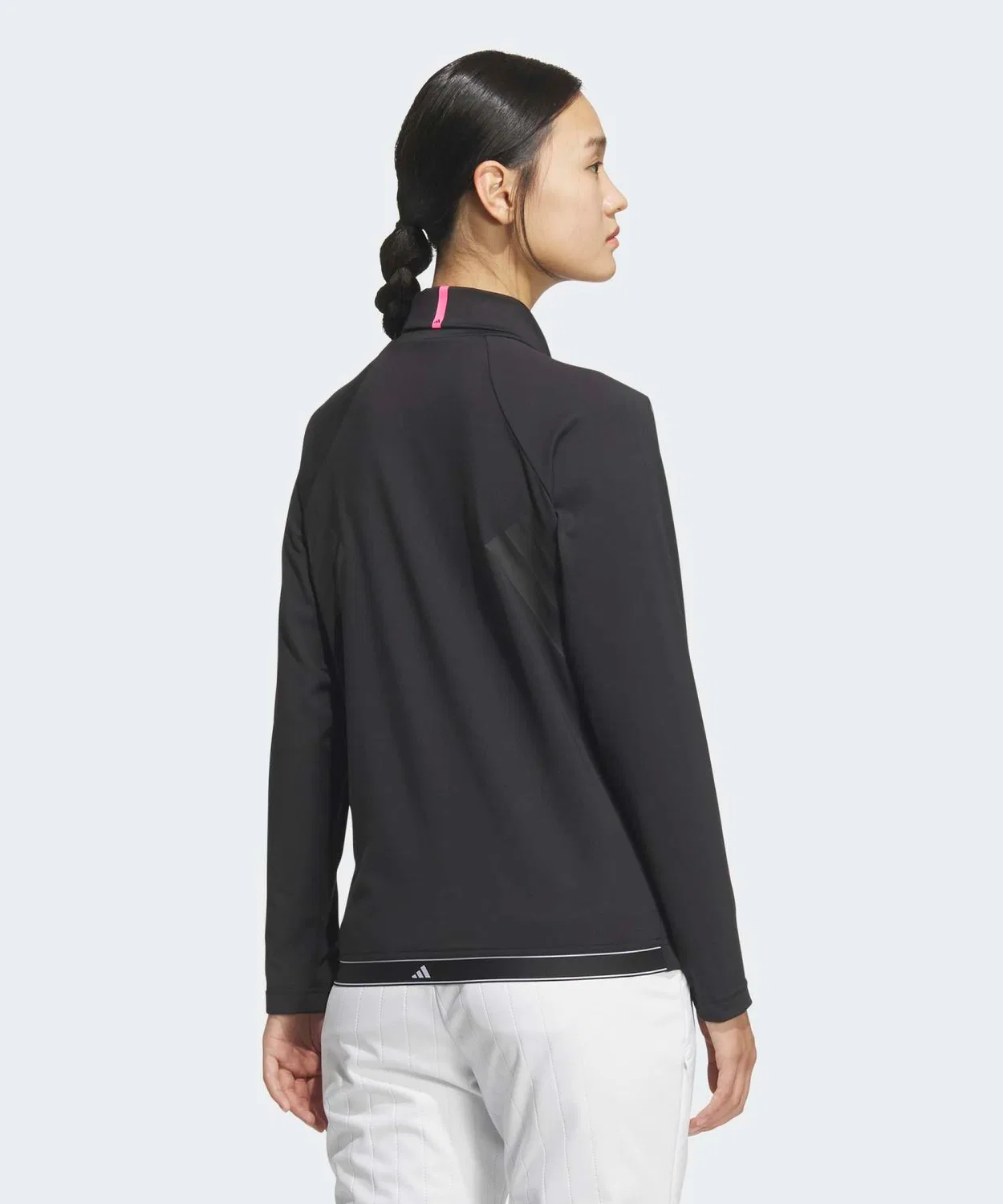 Женская футболка с длинным рукавоми высоким воротом Adidas Golf, Black — фото 2