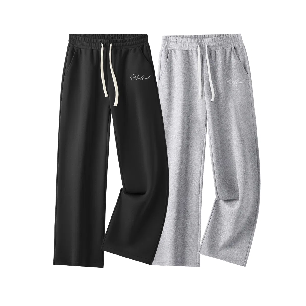 Детские штаны из флиса 2 шт MINISO, Black+Heather Gray