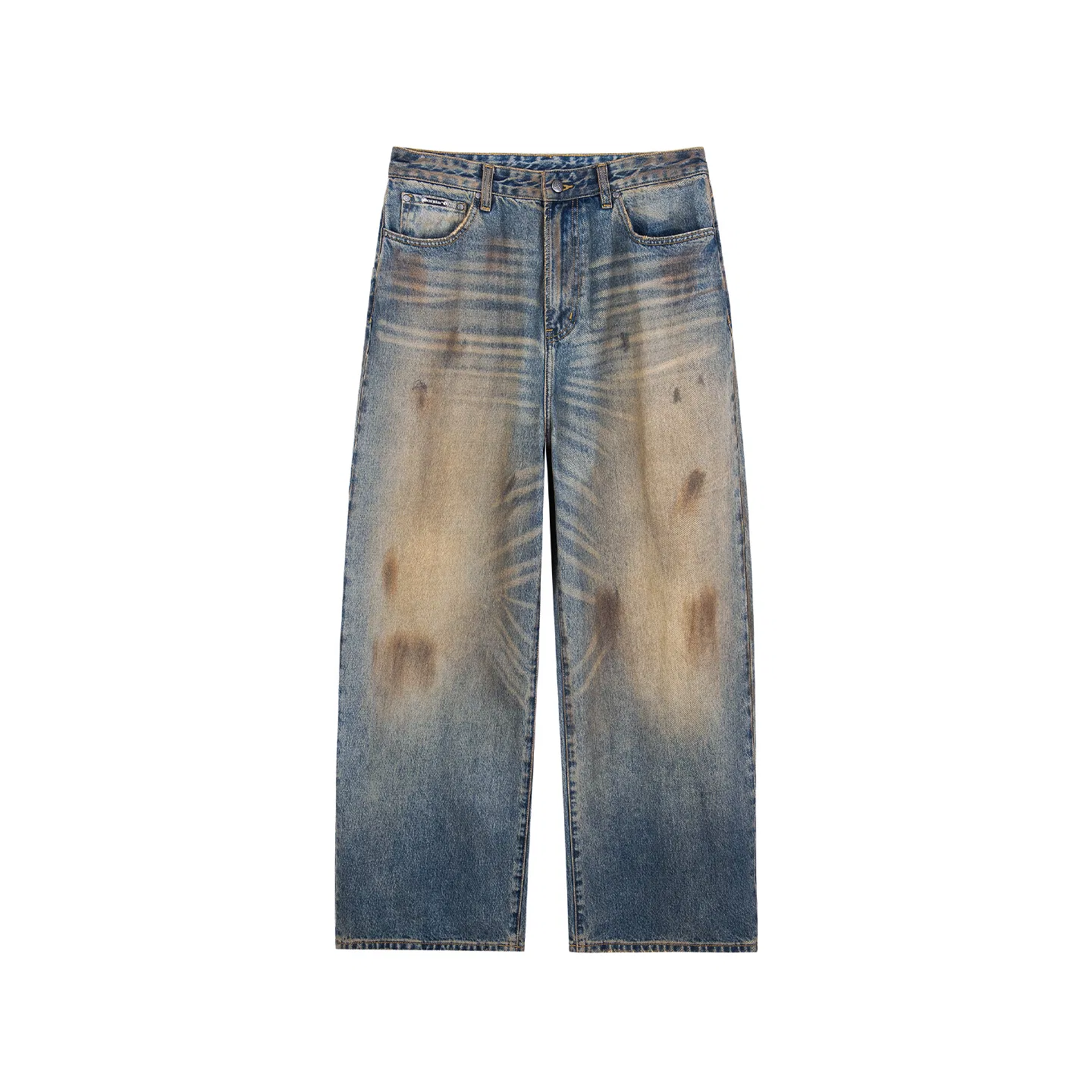 OFF-WHITE Детские джинсы с высокой посадкой OFF WHITE, Colorful Blue