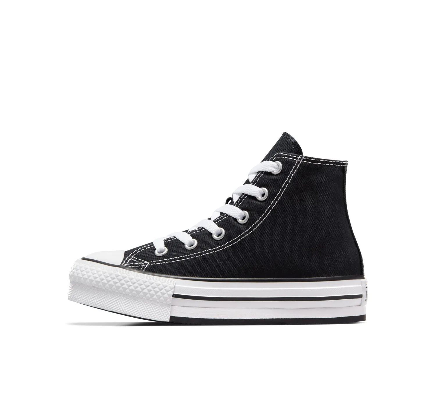 Детские кроссовки для девочек Converse Chuck Taylor All Star Eva Lift, Black White Black — фото 2
