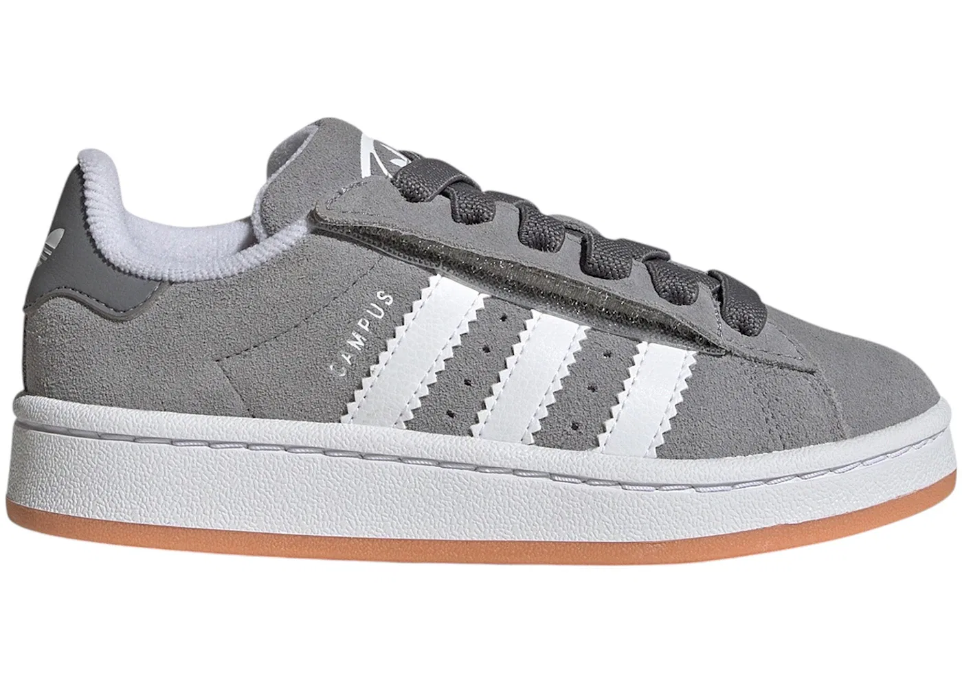 Детские кроссовки Lifestyle с закрытием на липучке Adidas Campus 00s Comfort Closure, Grey Three Cloud White Cloud White