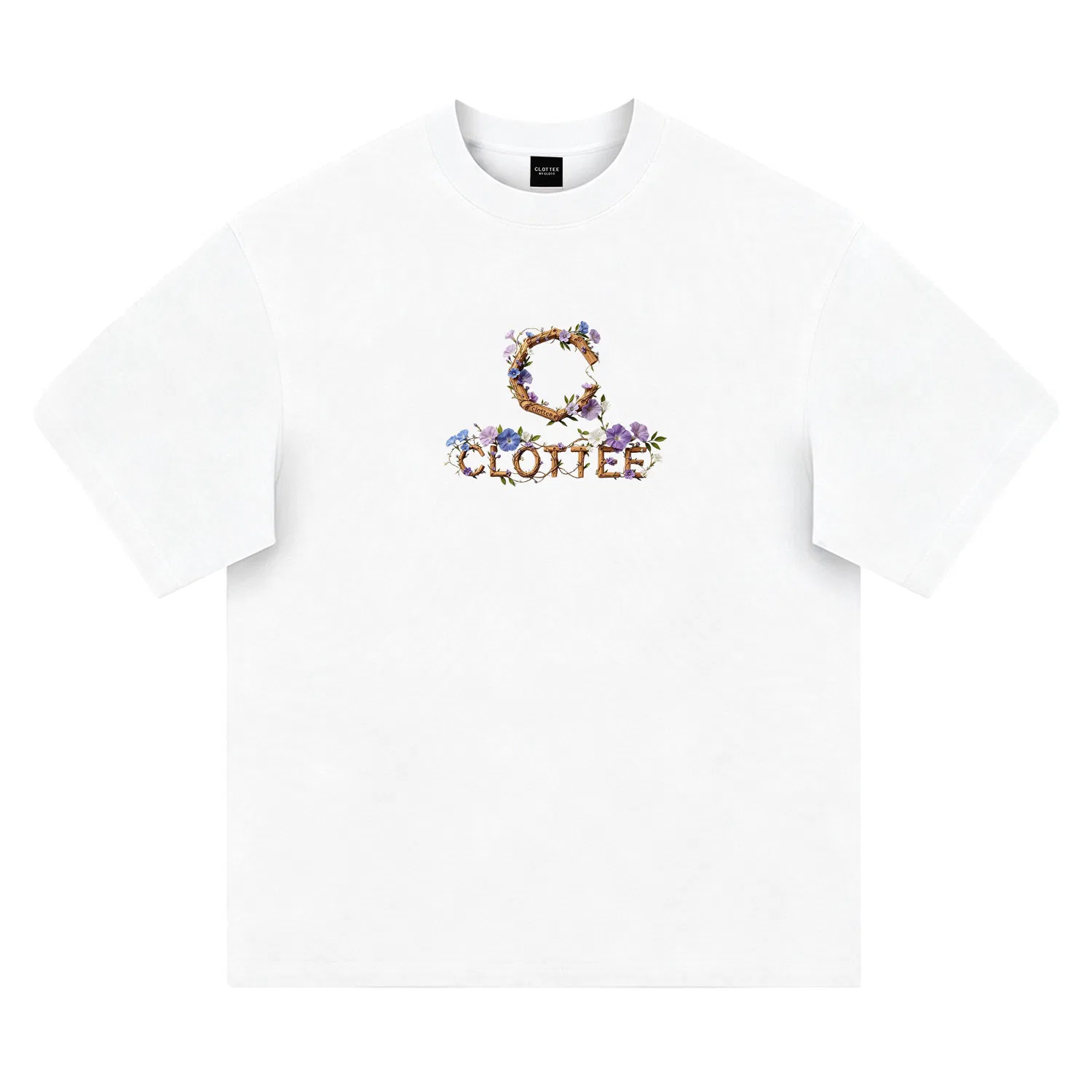 Детская футболка с круглым вырезом, утепленная, прямого кроя, Unisex Crew Neck Thickened Straight Fit, CLOT, Black — фото 3