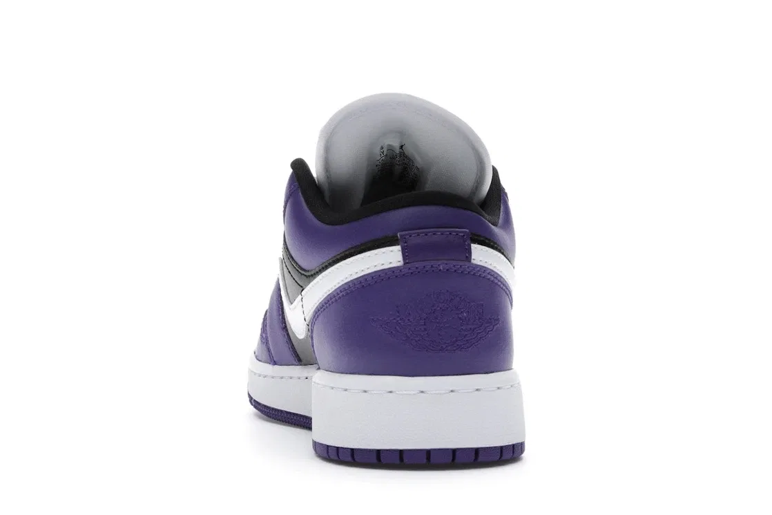 Детские кроссовки Lifestyle с принтом Jordan 1 Low Jordan, Court Purple/Black-White — фото 4