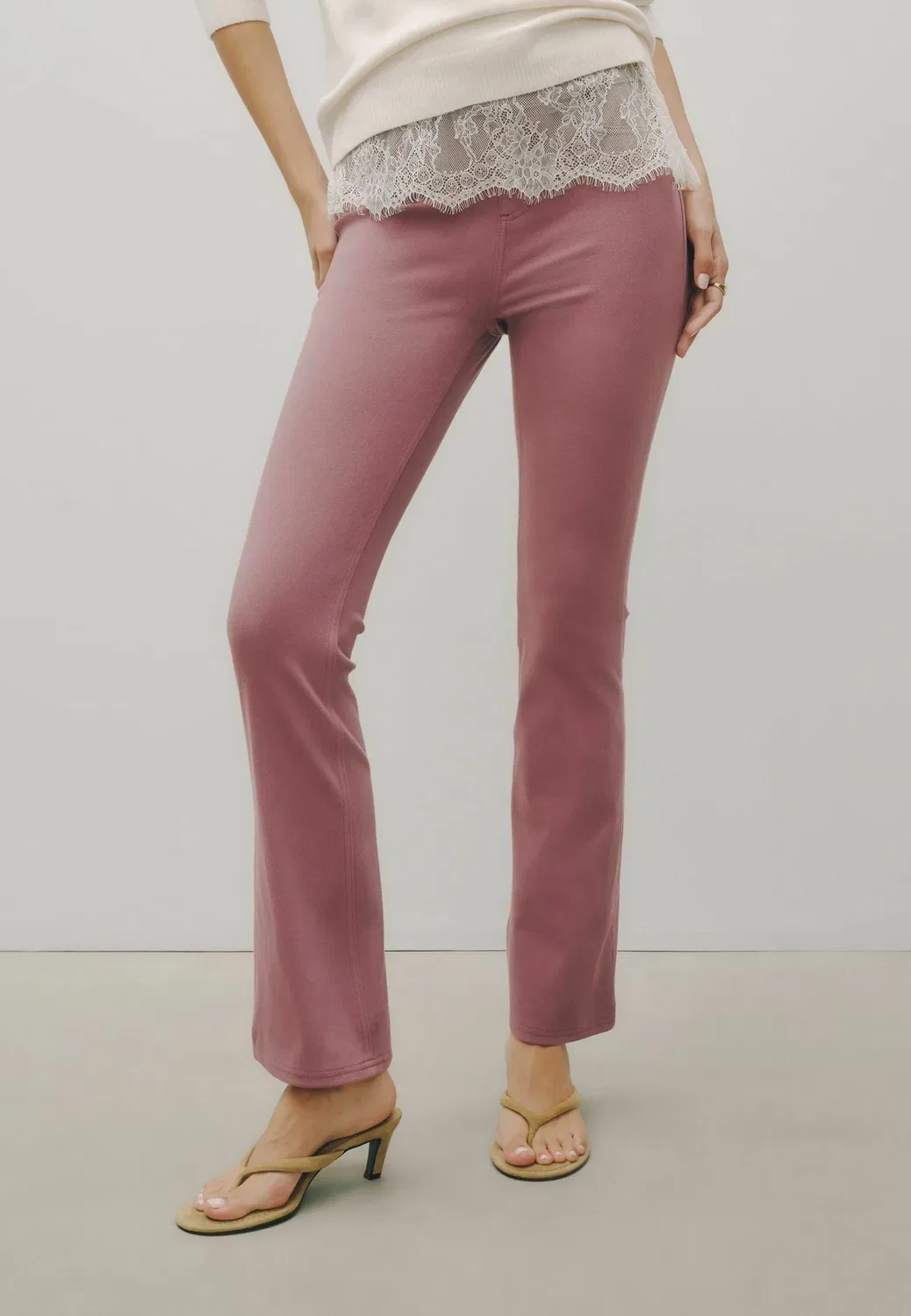 Леггинсы стандартного кроя из джинсового трикотажа. - джеггинсы Next, Rose Pink