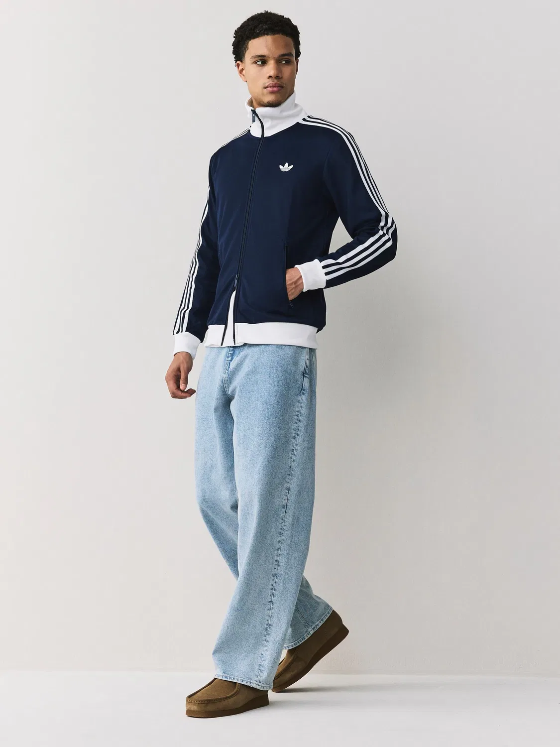 Синяя классическая куртка adidas Originals — фото 3