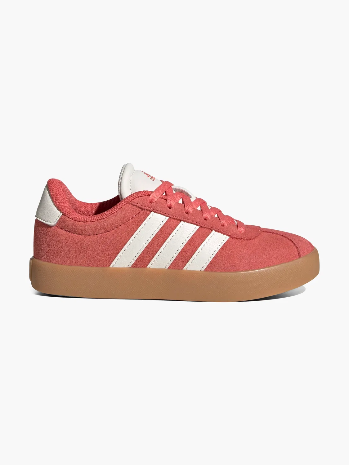 Детские кроссовки на шнуровке Adidas VL Court 3.0 K, красный