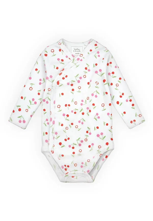 Комплект боди с длинным рукавом 3 шт, хлопок, Langarm cross 3 pack - body, Stellou & Friends, cherry, вишневый — фото 3